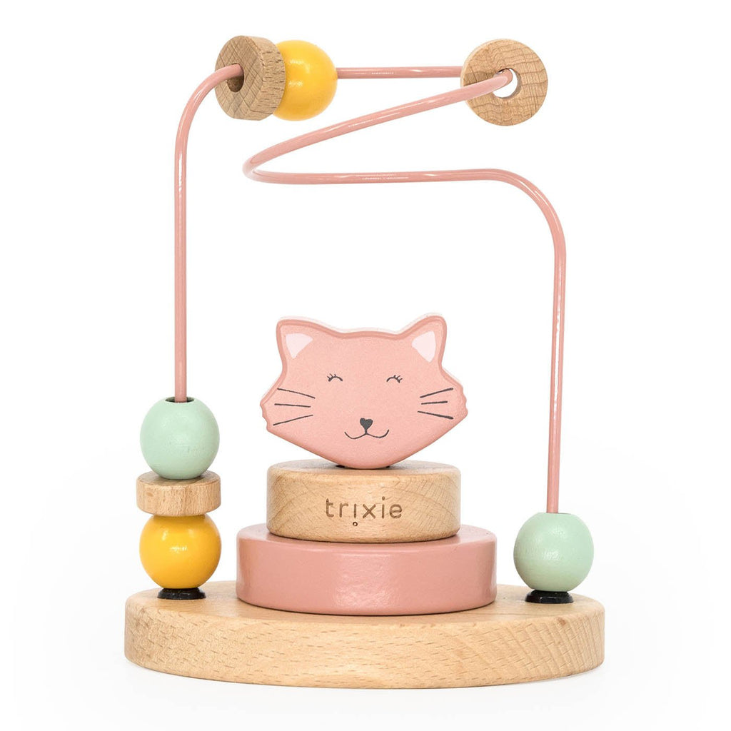Houten kralenframe - Mrs. Cat - Activiteitenspeelgoed Trixie - In den Olifant