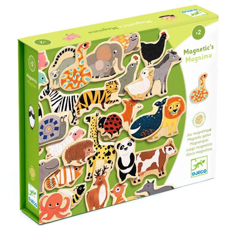 Houten Magneten Magnimo - set van 36 - Magnetische puzzels Djeco - In den Olifant