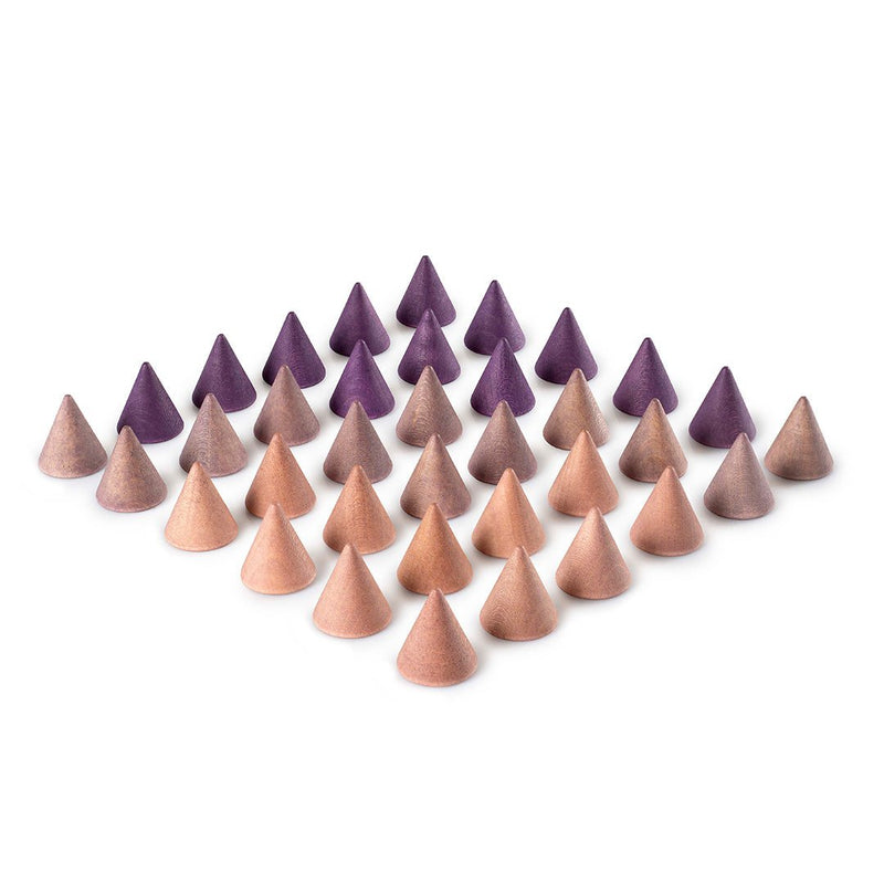Houten Mandala Peak - set van 36 - Open ended speelgoed Grapat - In den Olifant