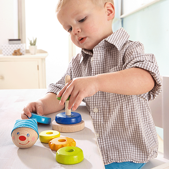 Houten Opsteekspel - Kasper - Stapelspeelgoed Haba - In den Olifant