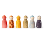 Houten popjes The Animal Crew - set van 6 - Speelfiguren Grapat - In den Olifant