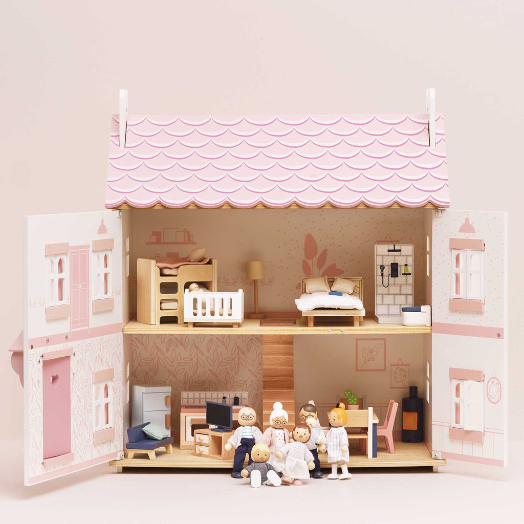 Houten poppenhuis Sophie's Dollhouse - 67 cm - Poppenhuizen en kastelen Le Toy Van - In den Olifant