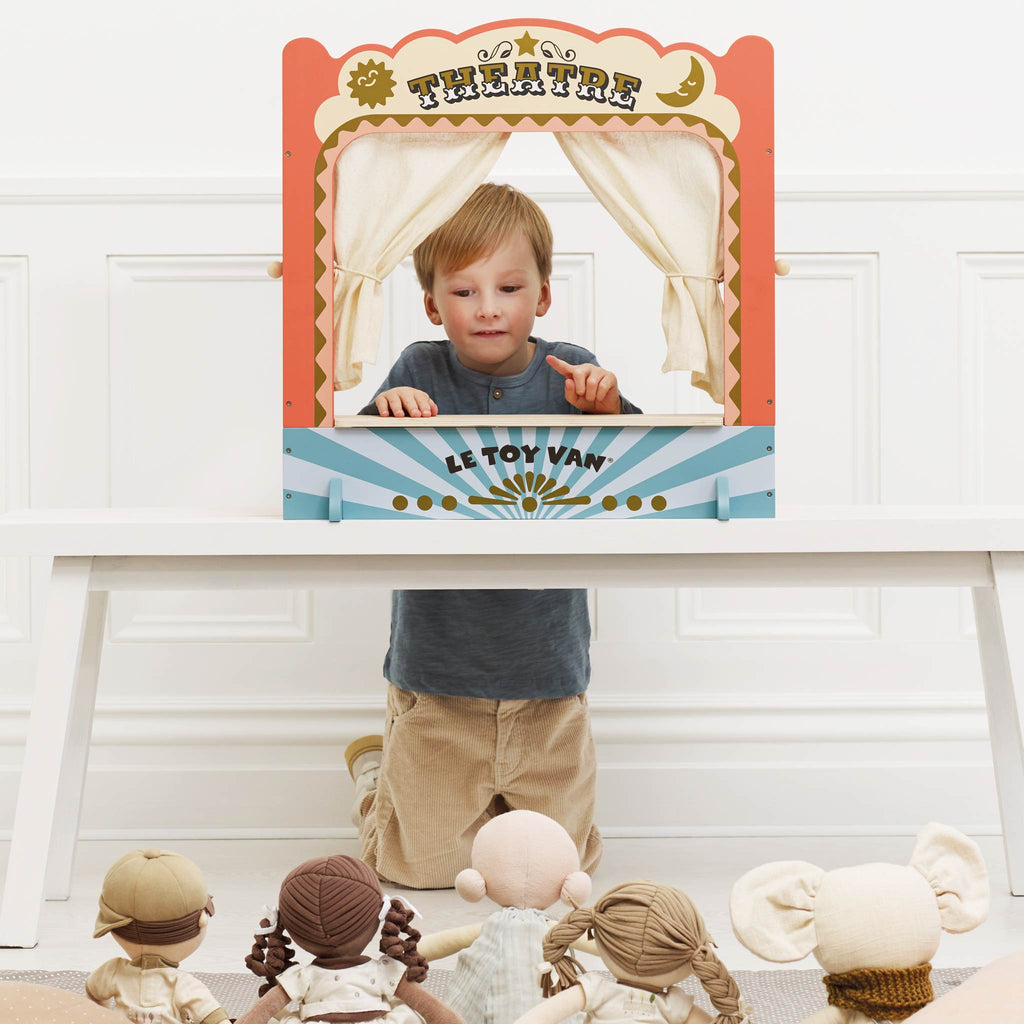 Houten poppentheater voor op tafel - Poppenkast Le Toy Van - In den Olifant