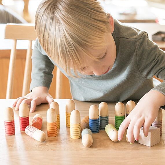 Houten Poppetjes Brots | Set Van 18 - Open ended speelgoed Grapat - In den Olifant