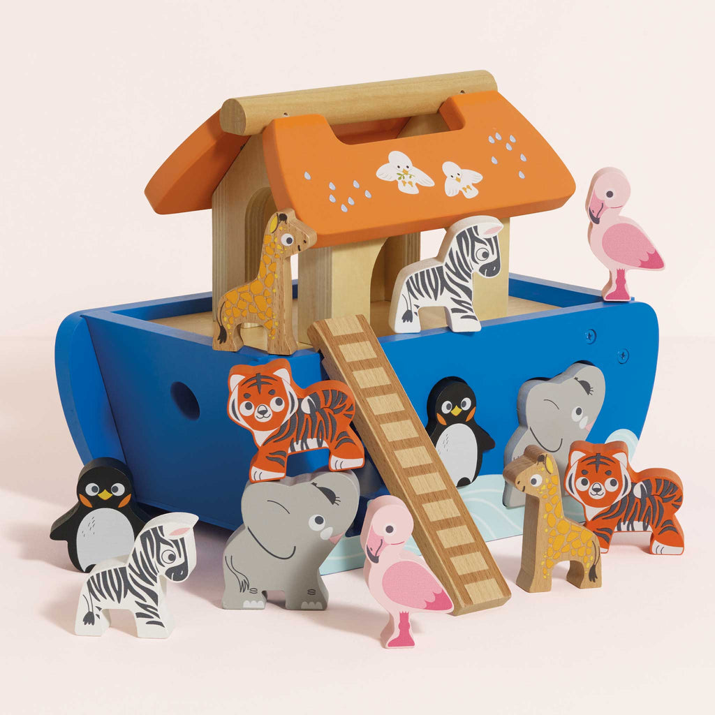Houten puzzel Ark van Noach - 21 stukjes - Speelsets Le Toy Van - In den Olifant