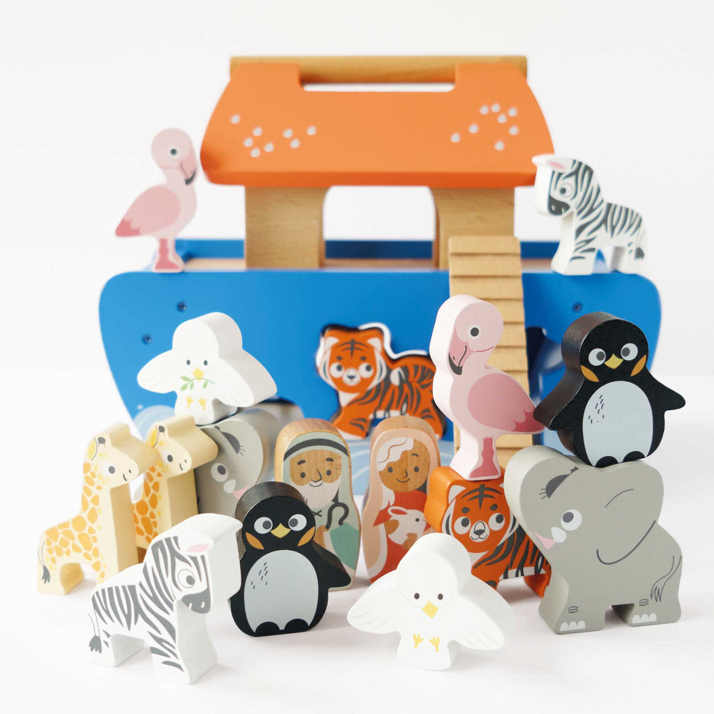 Houten puzzel Ark van Noach - 21 stukjes - Speelsets Le Toy Van - In den Olifant