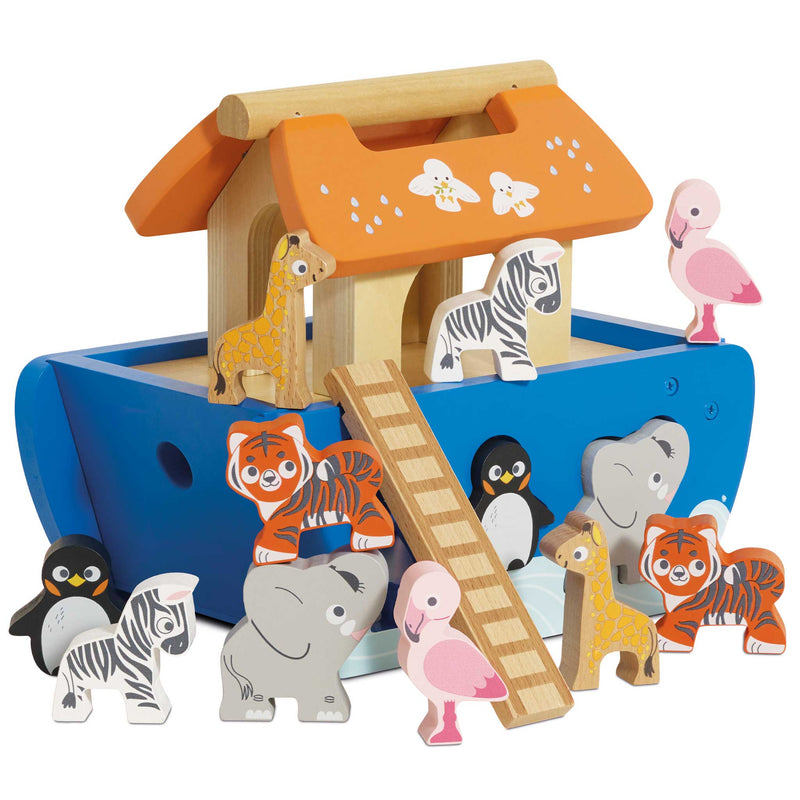 Houten puzzel Ark van Noach - 21 stukjes - Speelsets Le Toy Van - In den Olifant