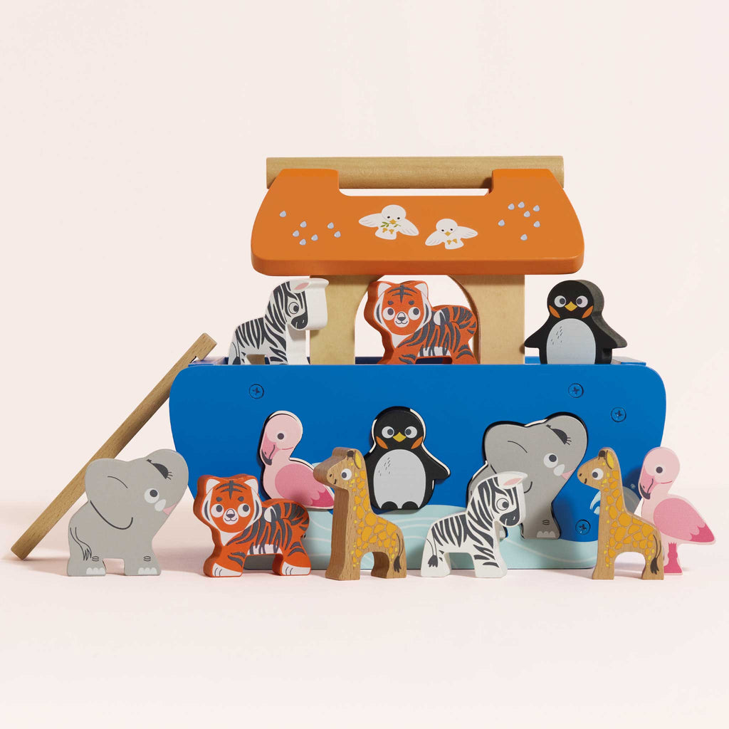 Houten puzzel Ark van Noach - 21 stukjes - Speelsets Le Toy Van - In den Olifant