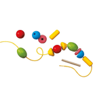 Houten Rijgkralen - Set Van 12 - Houten babyspeelgoed Haba - In den Olifant