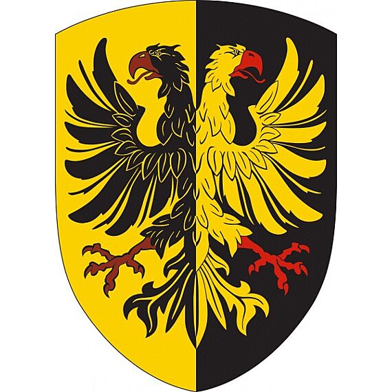 Houten Schild | Dubbelkoppige Adelaars - Wapens en helmen Vah - In den Olifant