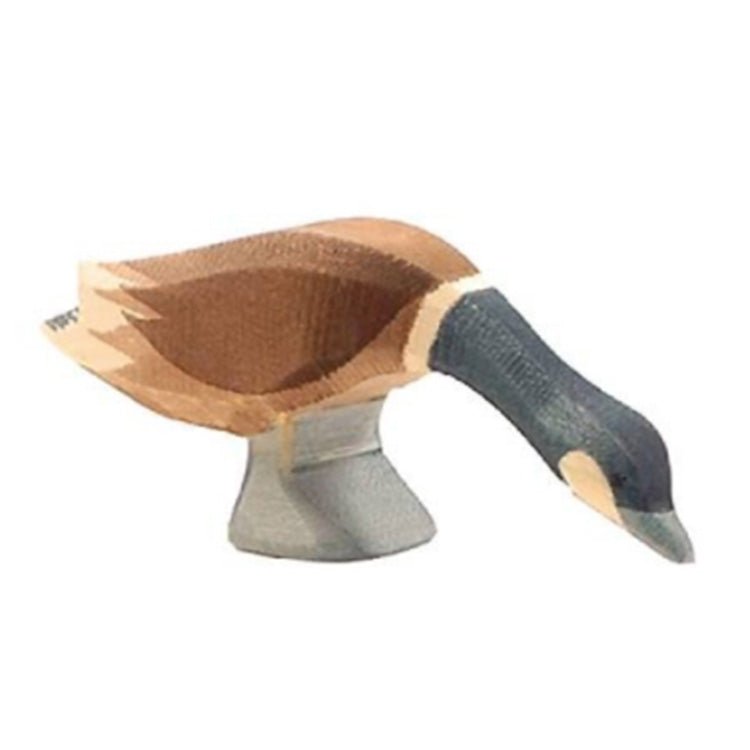 Houten speeldier Canadese Gans Lange Hals - 4 cm - Speeldieren Ostheimer - In den Olifant