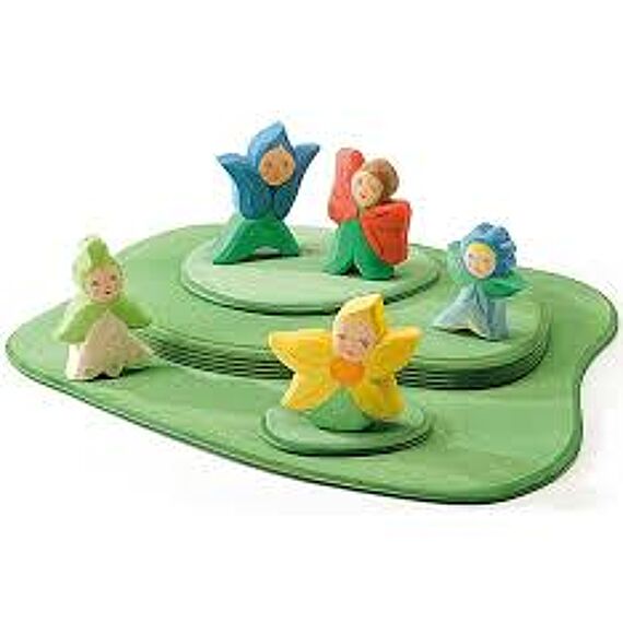 Houten Speelfiguur | Bloemenkind Vergeet - Mij - Nietje - Ostheimer - In den Olifant