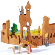 Houten speelfiguur Marktvrouw - 13 cm - Speelfiguren Ostheimer - In den Olifant