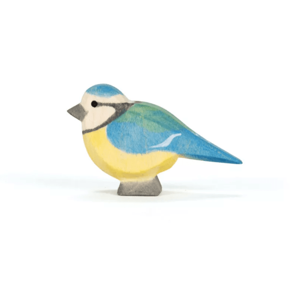 Houten speelfiguur Pimpelmees - 5,1 cm - Speeldieren Ostheimer - In den Olifant