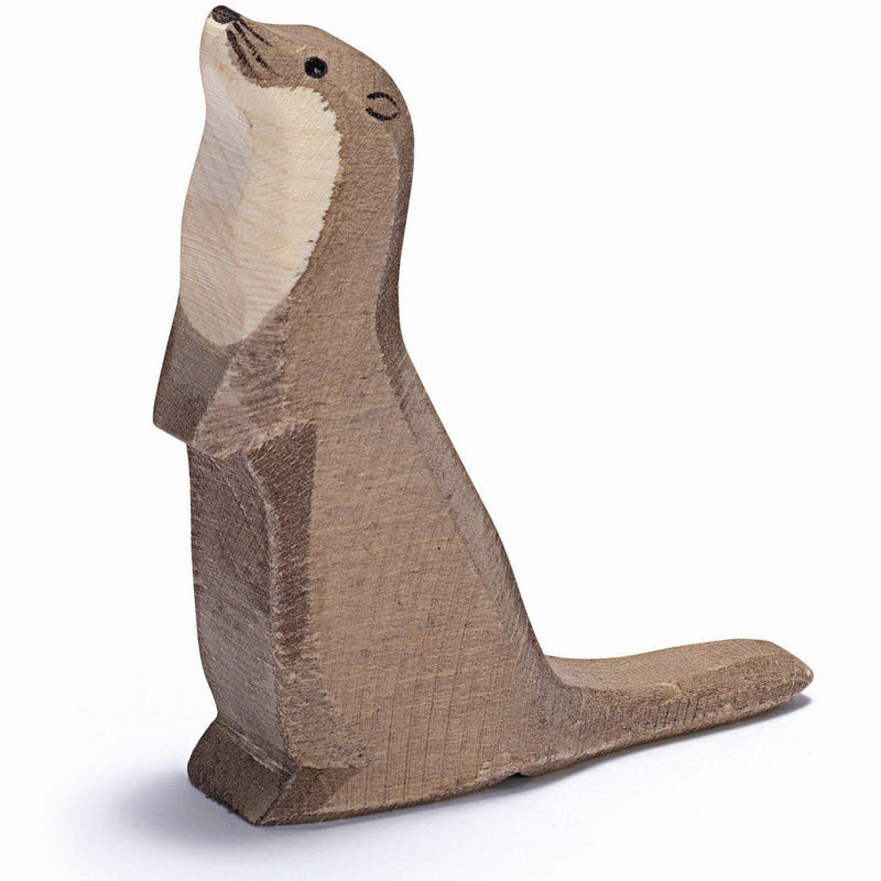 Houten speelfiguur Zee Otter Staand - Zeedieren Ostheimer - In den Olifant