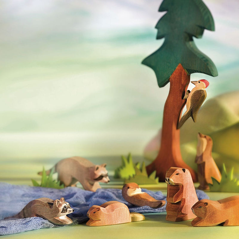 Houten speelfiguur Zee Otter Staand - Zeedieren Ostheimer - In den Olifant