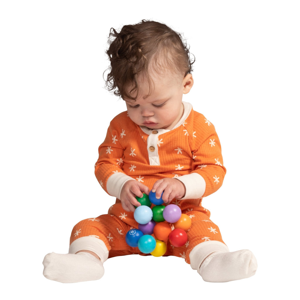 Houten speeltje - Classic Baby Beads - Activiteitenspeelgoed Manhattan Toy - In den Olifant