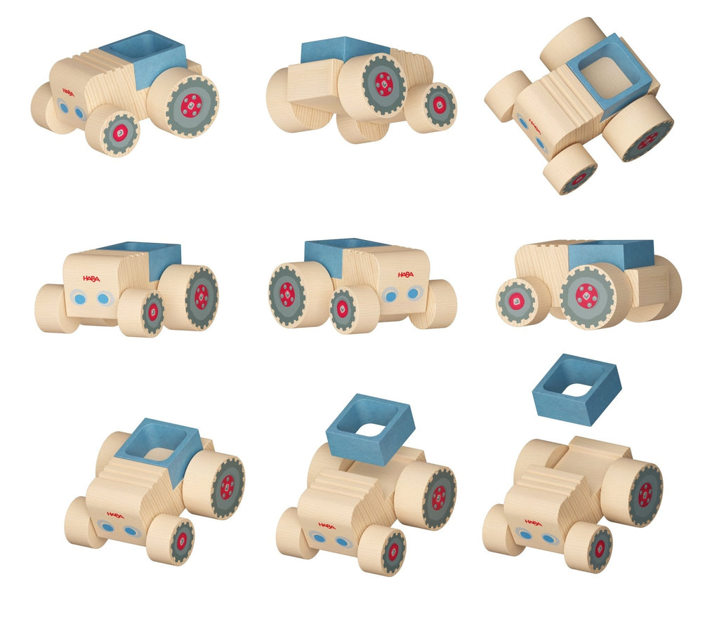 Houten speelvoertuig My 1st Block World - Tractor Toni - Speelvoertuigen Haba - In den Olifant