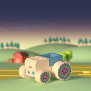 Houten speelvoertuig My 1st Block World - Tractor Toni - Speelvoertuigen Haba - In den Olifant