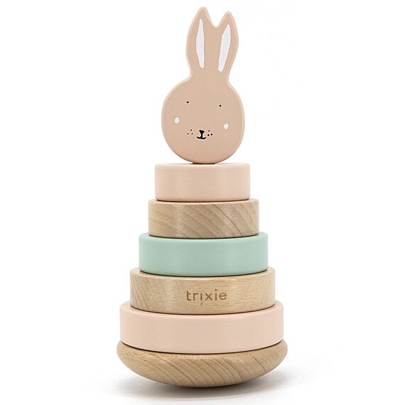 Houten Stapeltoren - Mrs. Rabbit - Stapelspeelgoed Trixie - In den Olifant