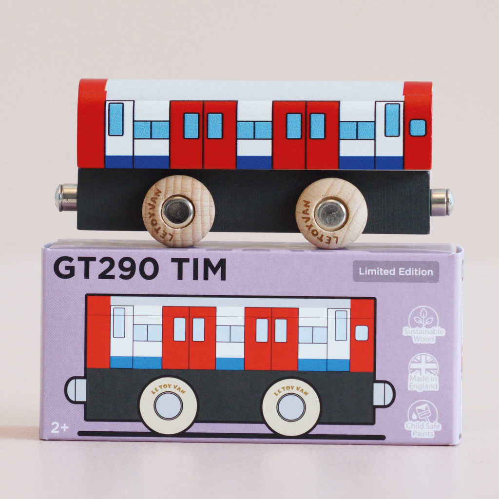 Houten treinwagon Tim - nr. 48 - Auto's en voertuigen Le Toy Van - In den Olifant