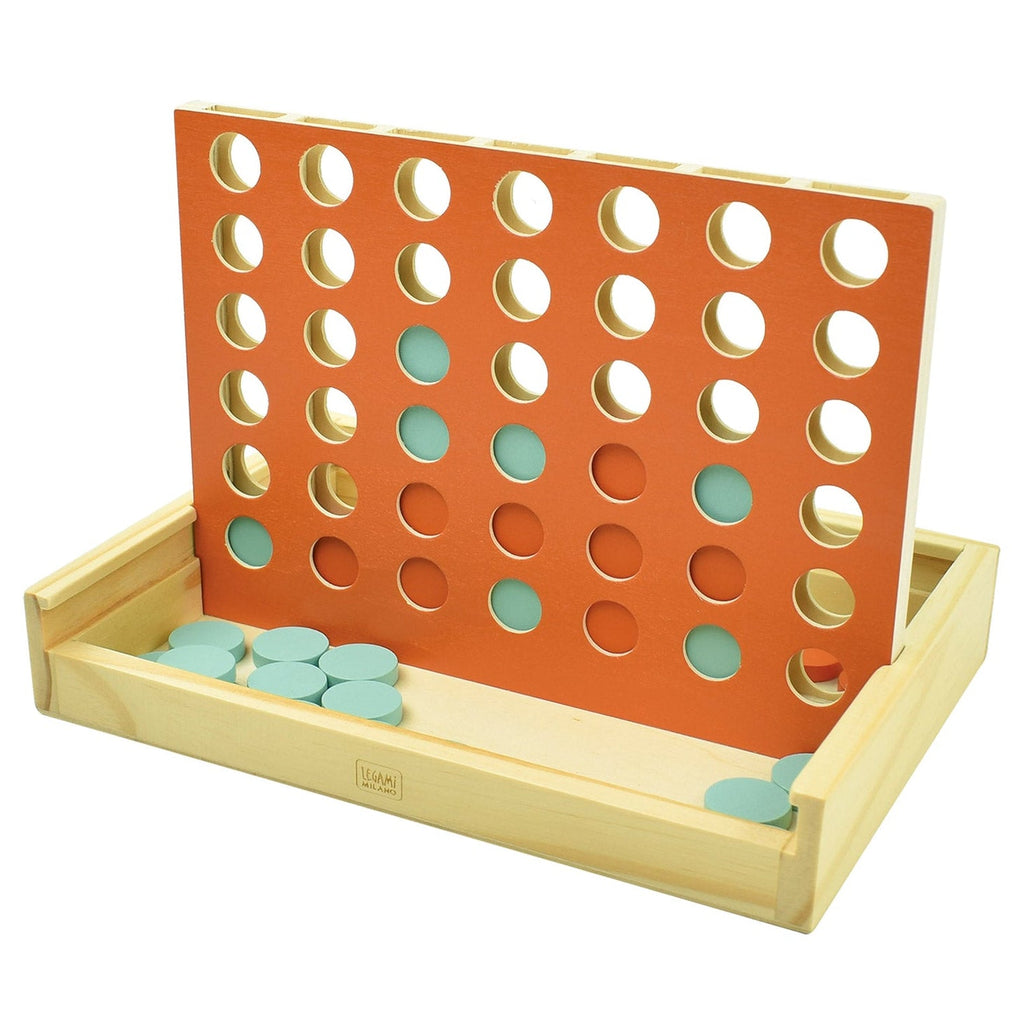 Houten vier op een rij - Vintage Memories - Behendigheidspellen Legami - In den Olifant