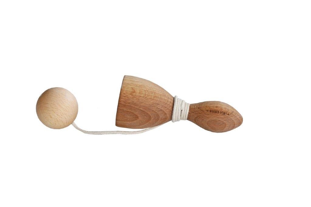Houten Vintage Skill Game - Swing & Catch - Behendigheidspellen Wooden Story - In den Olifant