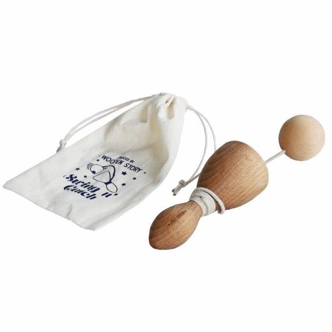 Houten Vintage Skill Game - Swing & Catch - Behendigheidspellen Wooden Story - In den Olifant