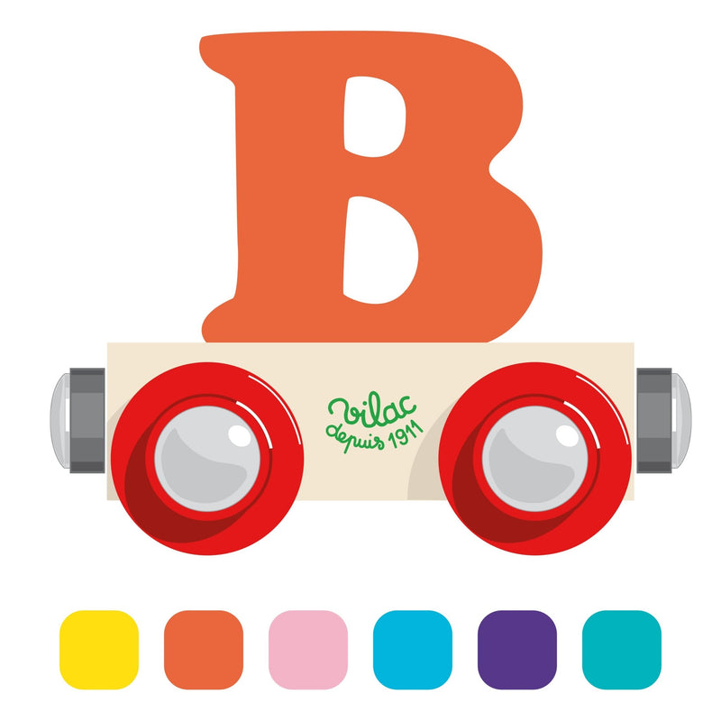 Houten Wagon Letter B - Magneten en letters Vilac - In den Olifant