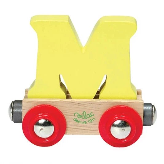 Houten Wagon Letter M - Magneten en letters Vilac - In den Olifant