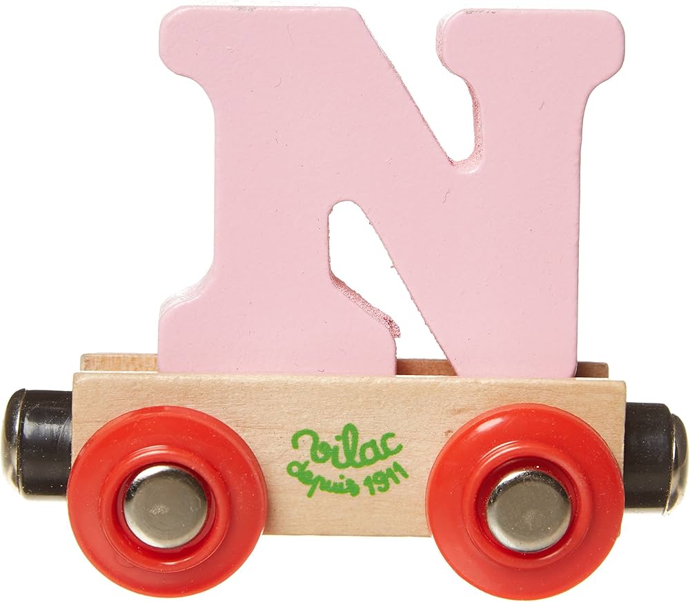 Houten Wagon Letter N - Magneten en letters Vilac - In den Olifant