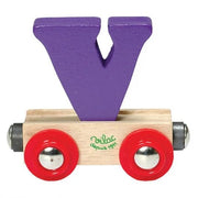 Houten Wagon Letter V - Magneten en letters Vilac - In den Olifant