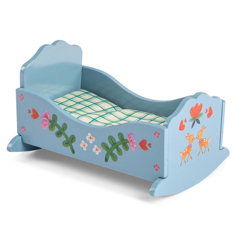 Houten wieg - Les Minouchkas - Poppenhuismeubels en accessoires Moulin Roty - In den Olifant