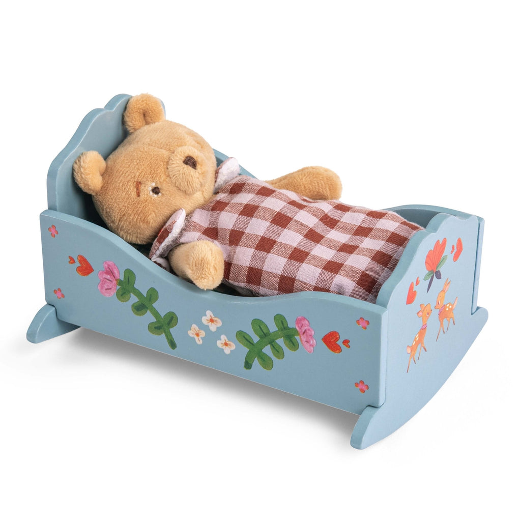 Houten wieg - Les Minouchkas - Poppenhuismeubels en accessoires Moulin Roty - In den Olifant