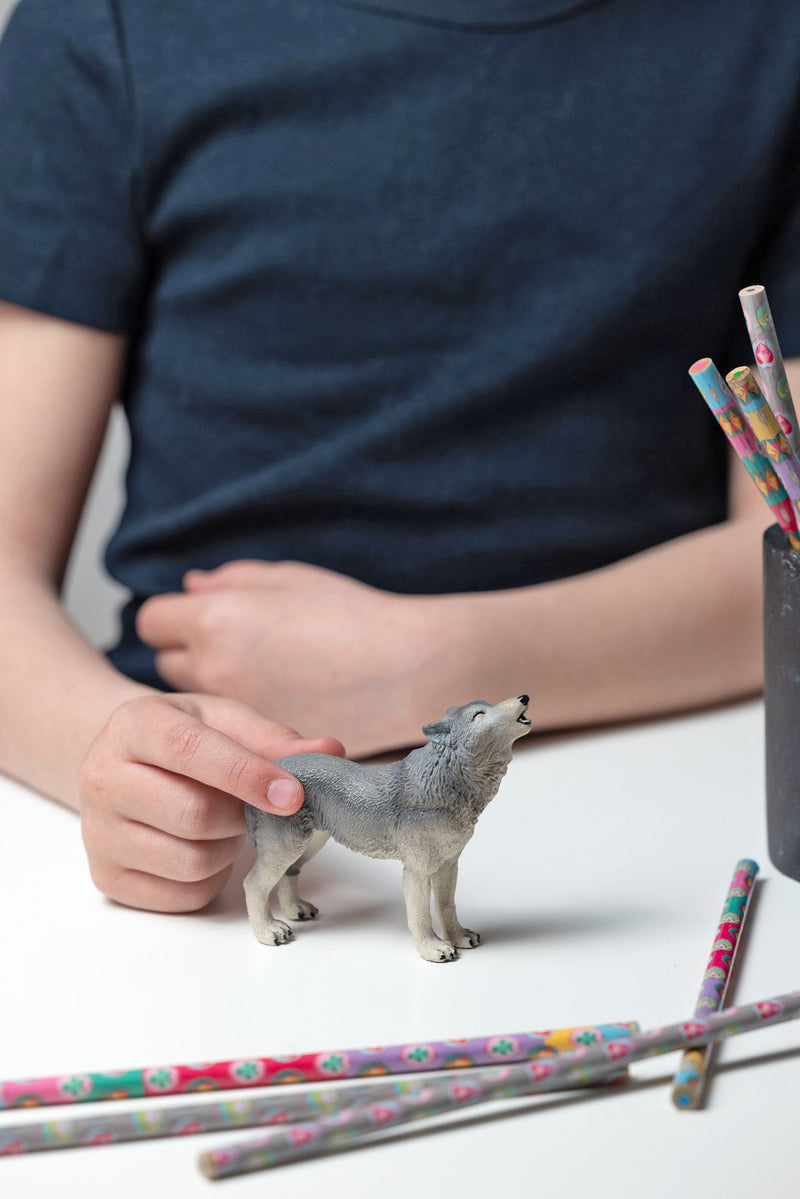 Huilende Wolf - Speelfiguren Papo - In den Olifant