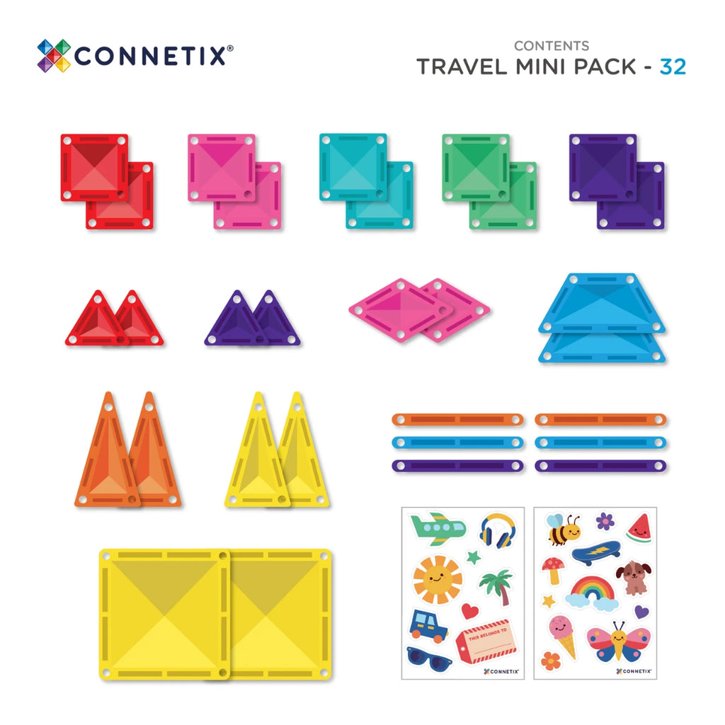Blocs de construction magnétiques Travel Mini Pack - lot de 32