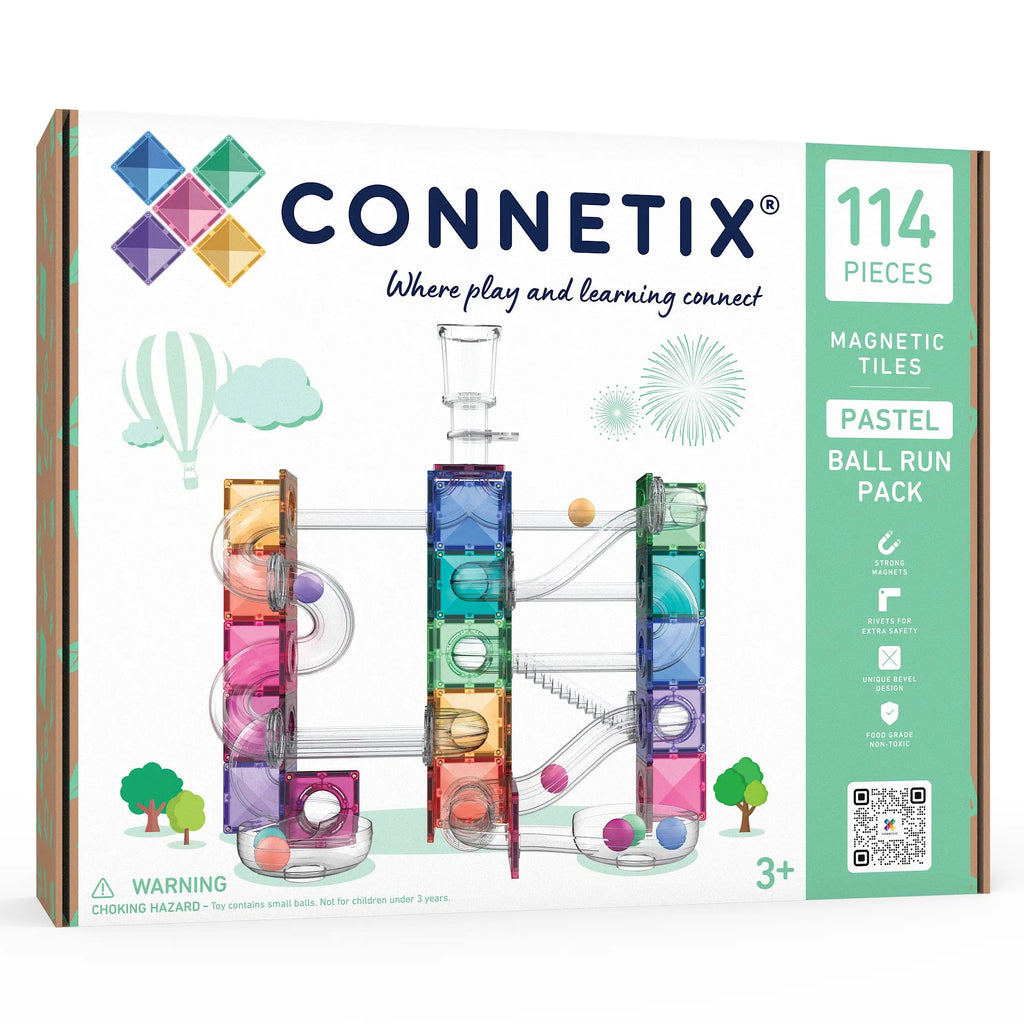 Magnetic Marble Run Ball Run Pastel Pack - 114 piece set