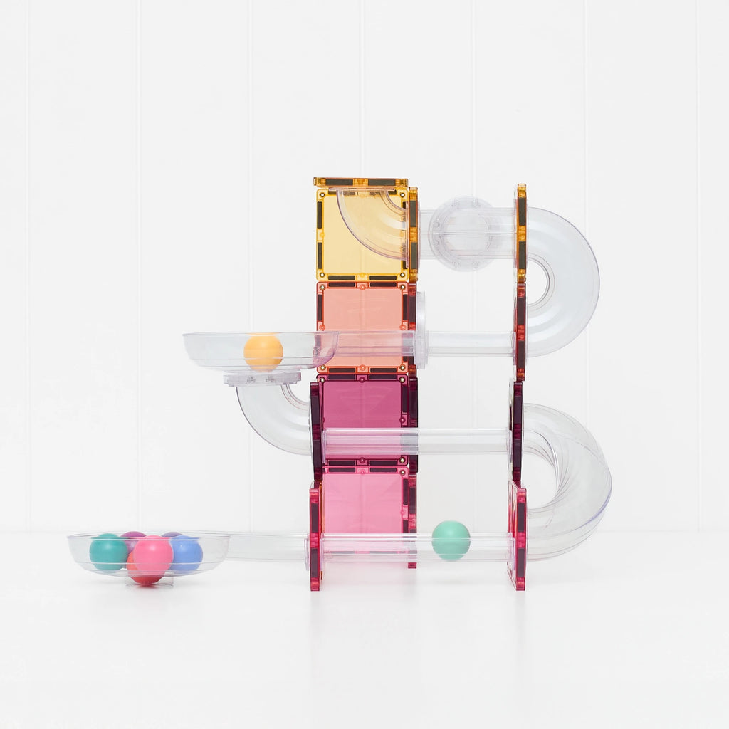 Magnetic Marble Run Ball Run Pastel Pack - 114 piece set