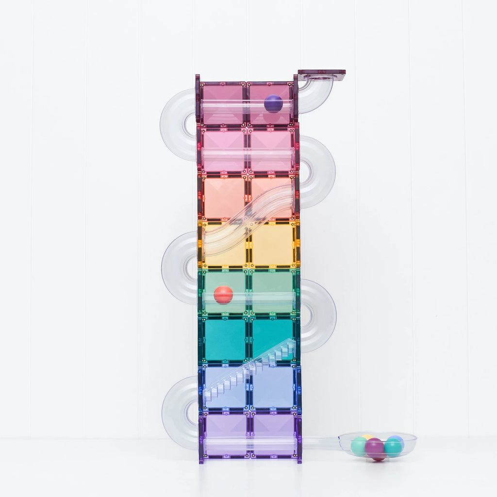 Magnetic Marble Run Ball Run Pastel Pack - 114 piece set