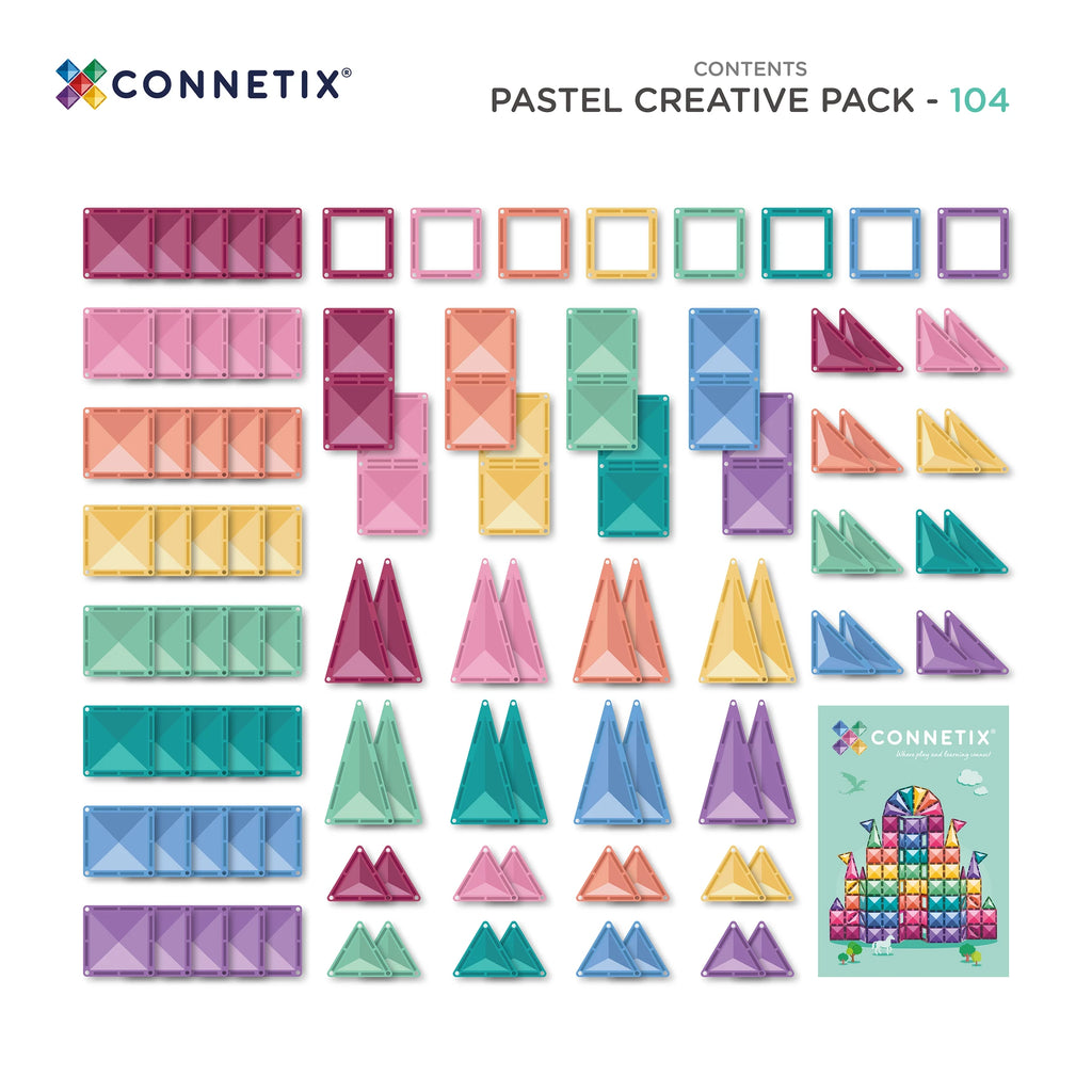 Magnetische tegels Pastel Creative Pack - set van 104
