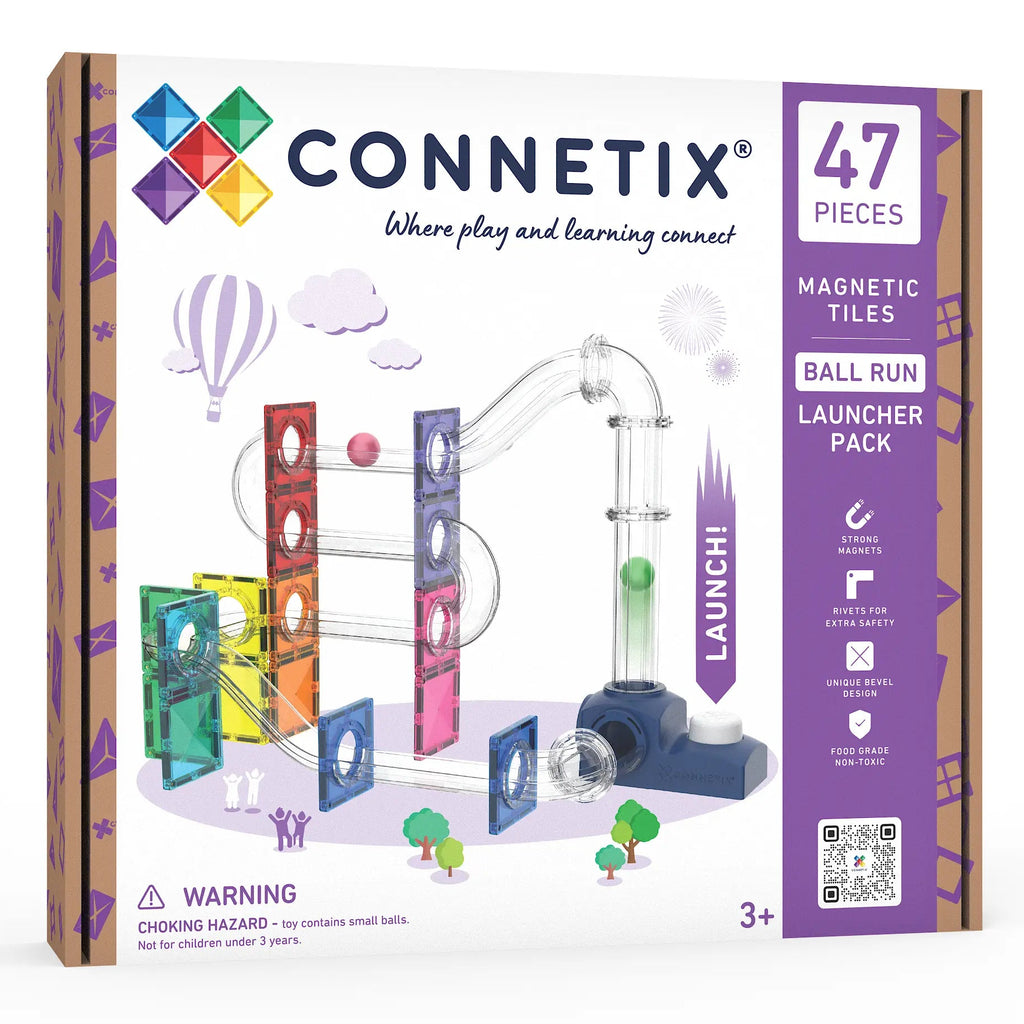 Magnetic Marble Run Ball Run Launcher Pack - set of 47