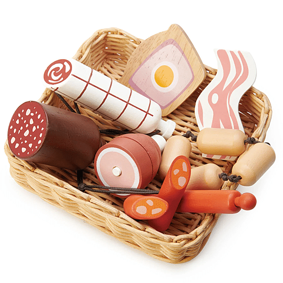 Imitatiespeelgoed - Mandje Charcuterie - Speelkeuken en winkeltje Tender Leaf Toys - In den Olifant