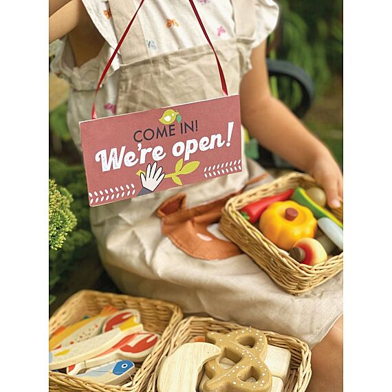 Imitatiespeelgoed - Mandje Groenten - Speelkeuken en winkeltje Tender Leaf Toys - In den Olifant