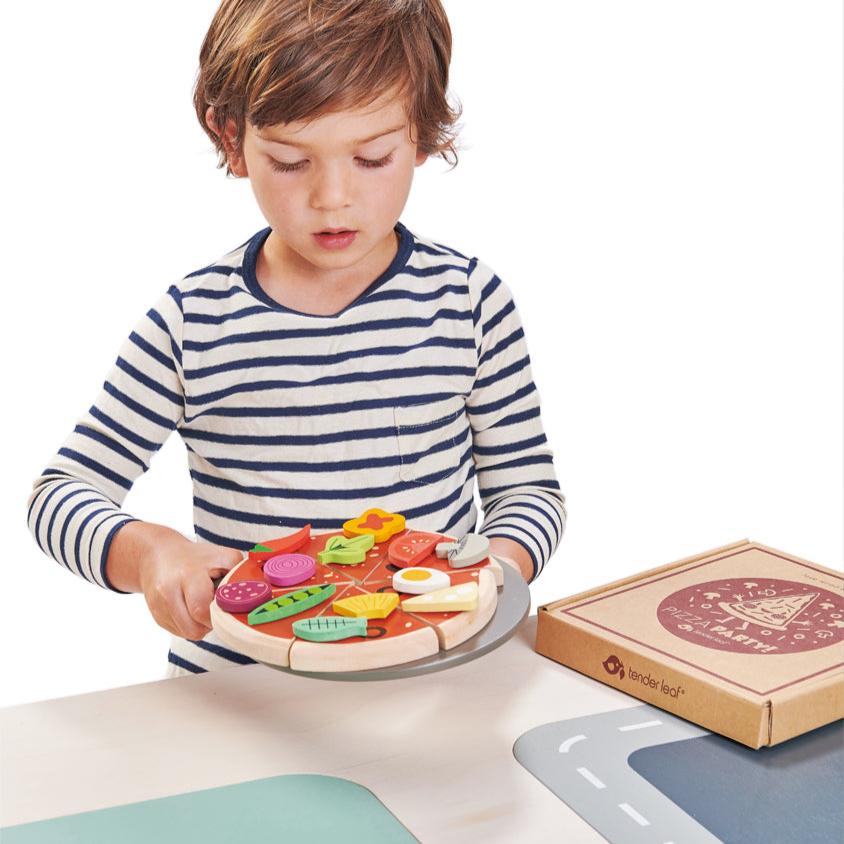 Imitatiespeelgoed Pizza party - Beroepen rollenspel Tender Leaf Toys - In den Olifant