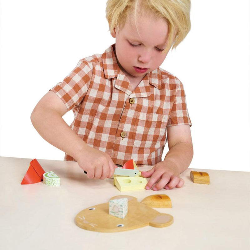 Imitatiespeelset uit hout - Snijplankje Kaas - Speelkeuken en winkeltje Tender Leaf Toys - In den Olifant