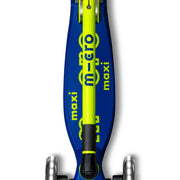 Inklapbare step Maxi Micro Foldable LED blauw geel Neon - 5 tot 12 jaar - Steppen Micro Mobility - In den Olifant