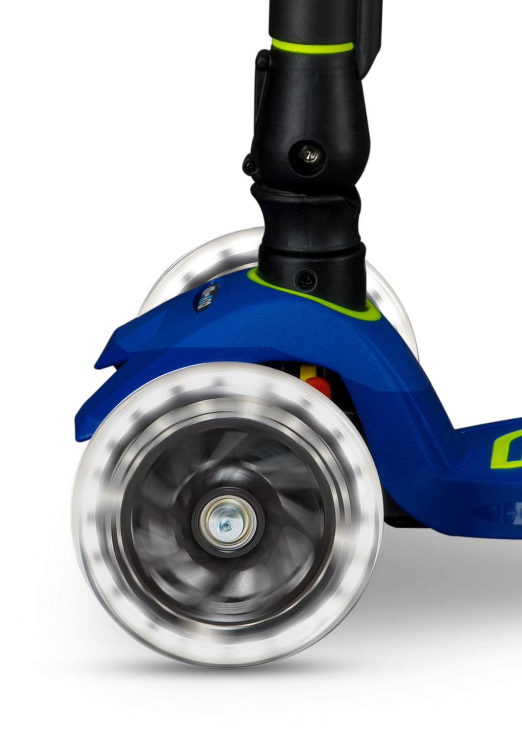 Inklapbare step Maxi Micro Foldable LED blauw geel Neon - 5 tot 12 jaar - Steppen Micro Mobility - In den Olifant