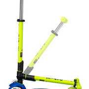 Inklapbare step Maxi Micro Foldable LED blauw geel Neon - 5 tot 12 jaar - Steppen Micro Mobility - In den Olifant