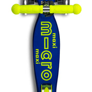 Inklapbare step Maxi Micro Foldable LED blauw geel Neon - 5 tot 12 jaar - Steppen Micro Mobility - In den Olifant