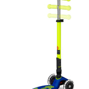 Inklapbare step Maxi Micro Foldable LED blauw geel Neon - 5 tot 12 jaar - Steppen Micro Mobility - In den Olifant